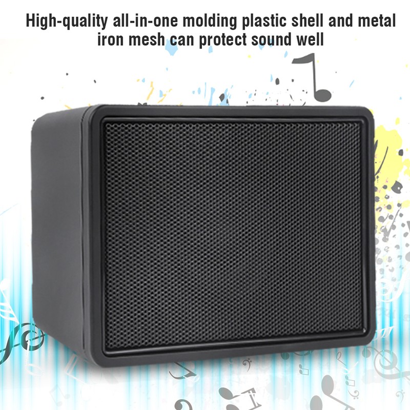 Flatsons Guitar Amplifier Speaker Mini Audio Sound with Plastic Shell