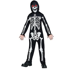 Fun World Fade In/Out Skeleton Phantom Costume, Medium 8-10, Multicolor