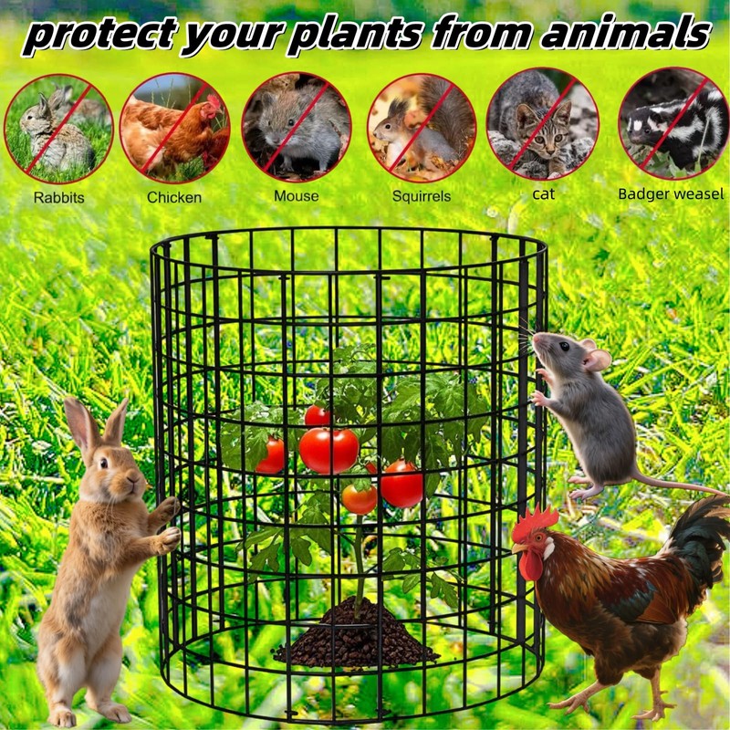 YAFAOCE 30Pcs Plant Protectors from Animals, 12x12 inch Metal Wire