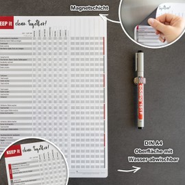 TOBJA® Household Plan Magnetic Cleaning Plan with Pen - Task Planner A4 Whiteboard | Family Household Planner (Magnetic)