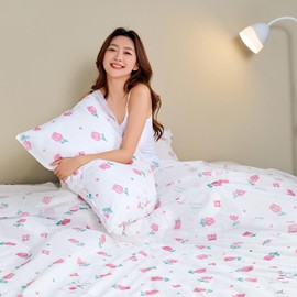 Disposable Bed Sheets for Travel, Portable Disposable King Sheets Hotel Bedding Set with Bed Sheets Quilt Cover & 2 Pillowcase 86.6"x 86.6"