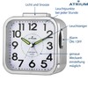 Atrium A530-19 Senior Alarm Clock Analogue Quartz No Ticking Large