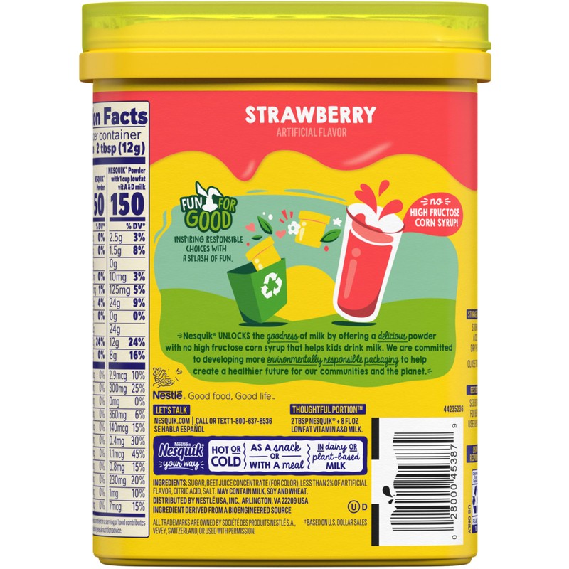 Nesquik Strawberry Powder Drink Mix 9.38oz