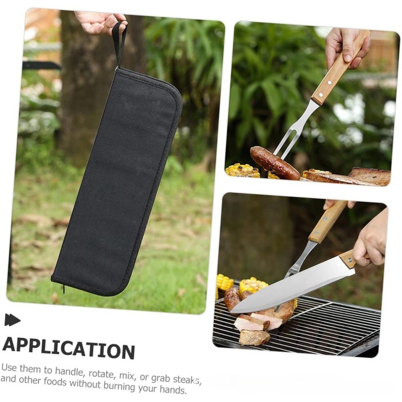Multifunctional BBQ Grill Tool Set/Barbecue, 5 Pieces with Carry Bag,