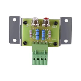 Ciuouient 9500-200891 Speaker Level to Line Level Adapter (Include The 4-pin 5.08mm Terminal Block) Compatible with Sending Amplified Outputs from Multi Room Audio Systems to More Powerful Amplifiers