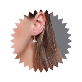 Cimenexe Bohemian Crystal Leaf Dangle Earrings Gold CZ Leaf Drop Earrings Small Rhinestone Leaf Earrings Paved Palm Leaf Earrings Jewellery for Women and Girls Gifts, Zinc, No Gemstone