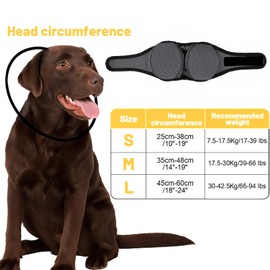 WonHey Dog Ear Protectors, Adjustable Noise Protection for Small Medium Large Dogs Puppies Cats, Waterproof Dog Ear Muffs for Thunder, Fireworks, Vet Visits, Grooming, Bathing, Swimming (S)