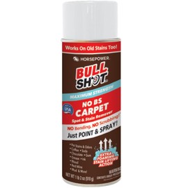 Bull Shot MAX Strength Carpet Spot & Stain Remover by Horsepower, AS-SEEN-ON-TV, Made In US, Just Point & Spray, Stain-Lifting Foam Action, Pet Stains & Odors, Coffee, Wine, New & Old Stains & More