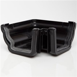 Polypipe Sovereign 90 DEG External Angle RH703b Black 117x75 High Capacity Ogee System
