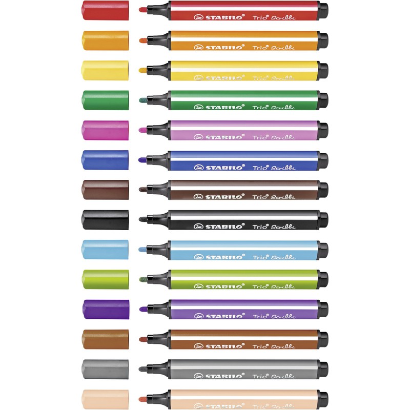 STABILO STABILO - Gefederter Dreikant-Filzstift - Trio Scribbi - 14er