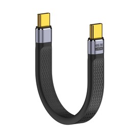 CY USB4.0 Cable 240W Power Type-C USB-C Male to Male USB4 40Gbps 100W 8K Flat Slim FPC Data Cable 13cm