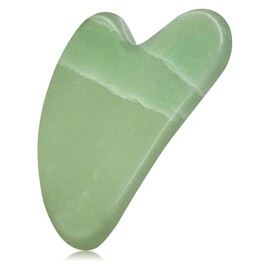 Jade Face Massage Stone, Gua Sha Stone Massage Tool, Gua Sha Heart Shape, Back Full Body Massage (Green)