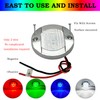 Marine Boat Interior Lights 4Pcs RGBW, 3’’ Round Waterproof Boat