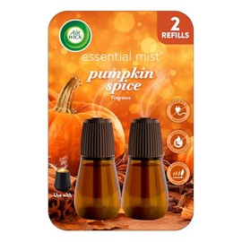 Air Wick Essential Mist - Recambio de 2 unidades, especias de calabaza, olor a otoño, aceites esenciales, ambientador
