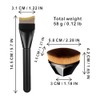 Kit Brochas Hexagonales Media Luna Base Maquillaje Corrector Crema Líquida