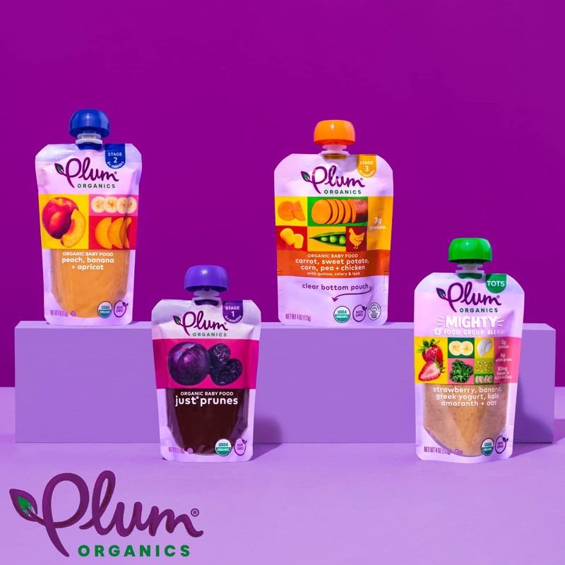 Plum Organics Stage 1 Organic Baby Food, Prune Puree, 3.5