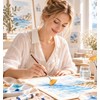 12 Pcs Fan Paint Brush, Fan Brush for Painting