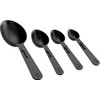 FACKELMANN Messlöffel-Set 4teilig, Kunststoff, schwarz, ca. 9-13,5cm