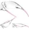 HTS HUNTERSKY S239 Protective Clear pink Small Safety Glasses women