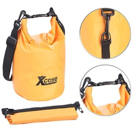 Xcase Waterproof Packing Bag: Set of 3 Waterproof Packing Bags Made of Truck Tarpaulin, 5/10/20 Litre, Orange (Waterproof Pack Sack Backpacks, Dry Bag, Underwater Light)