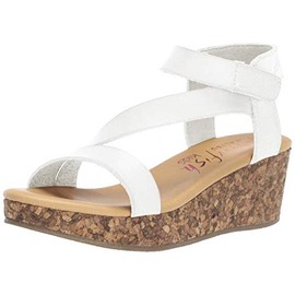 Blowfish Malibu Girls Wedge Sandal, Pearl White, 3 Little Kid US