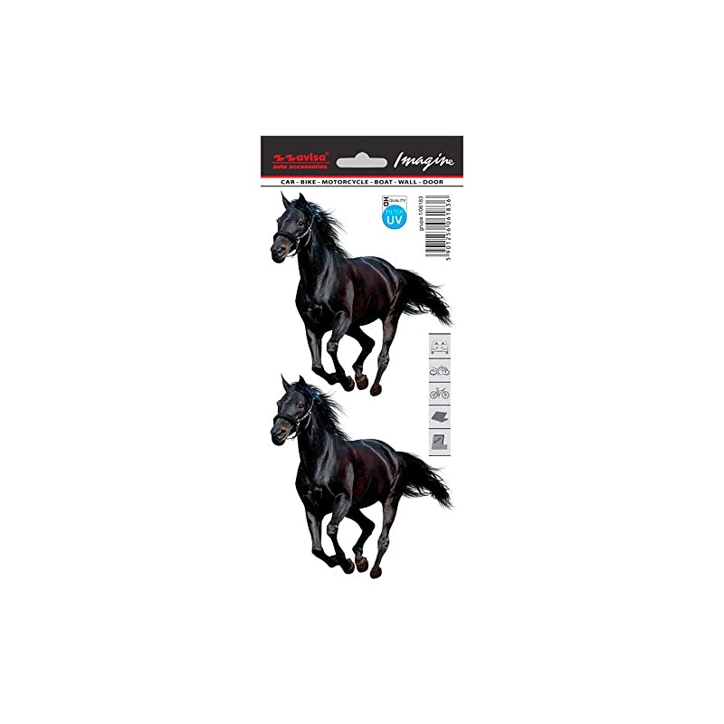 Avisa AutoTattoo Sticker Mustang Pack of 2 11 x 12