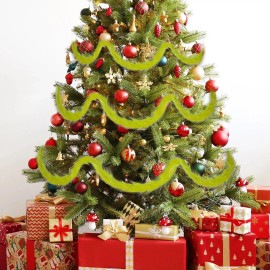 Ruz Dr Seuss The Grinch Furry Fuzzy 72in Green Christmas Garland