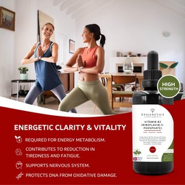 Vitamin B2 High Strength Liquid Supplement (R5P) 100ml | 4 Months Supply | 2300mcg Riboflavin 5 Phosphate | Premium UV Blocking Miron Violet Glass | UK Made & Vegan Friendly | 10 Drops Daily