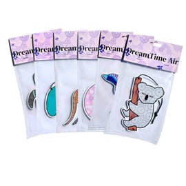 Dreamtime Air Australian Animals Car Air Fresheners, 6-Pack Variety Set with Eucalyptus, Coconut, Grapefruit, Citrus, Lavender and Camomile Scents