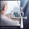 KINGWHYTE Urn Necklaces for Ashes 925 Sterling Silver Egyptian Ankh