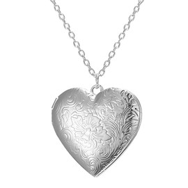 Heart Photo Pendant Locket Necklace for Women Men with Picture Locket Necklace Vintage Lockets for Men that Hold Pictures Necklaces Custom Necklace for Kids Daughter Son