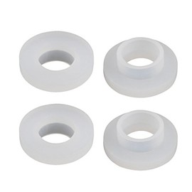 uxcell Silicone Convex Washers 19mm OD 10mm ID 3mm Thickness Sealing Gasket for Faucet Pipe Water Hose, White, Pack of 4