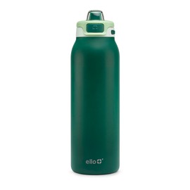 Ello Pop & Fill 32oz Stainless Steel Water Bottle with Quick Fill Technology, Double Walled and Vacuum Insulated Metal, Leak Proof Locking Lid, Sip and Chug, Reusable, BPA Free, Forest Mist