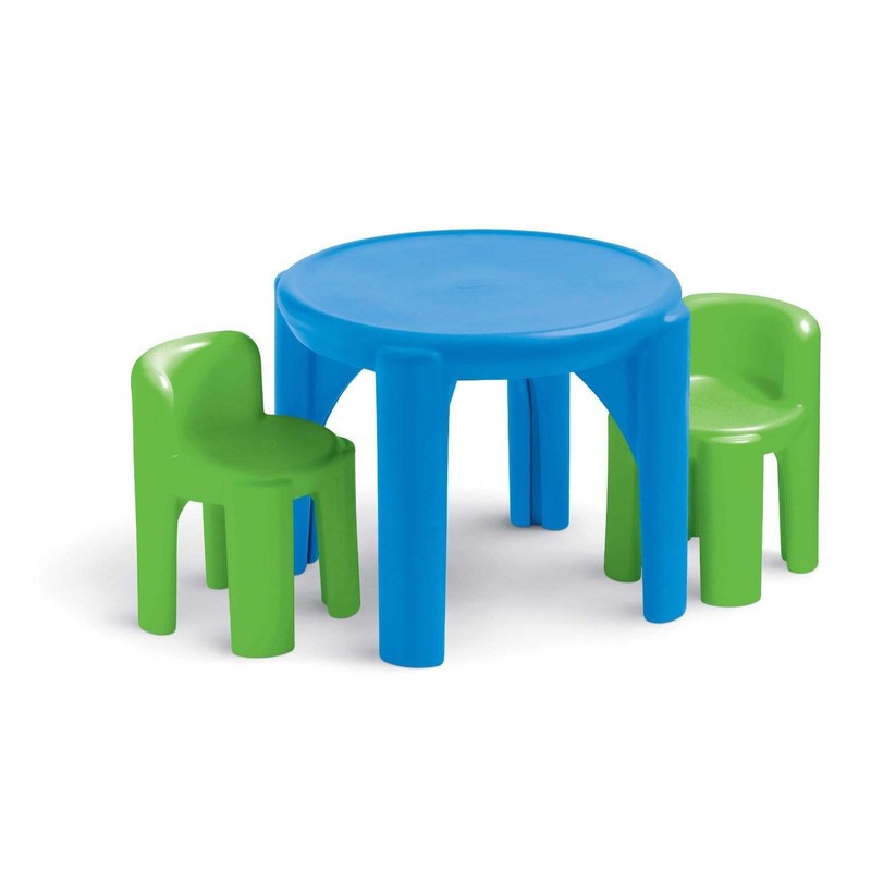 Little Tikes Bright 'n Bold Table & Chairs, Green/Blue, 24