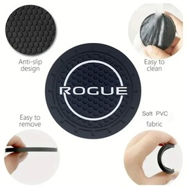 2Pcs Car Cup Holder Coaster for Rogue Accessories Anti Slip Cup Holder Insert Coaster (White R)
