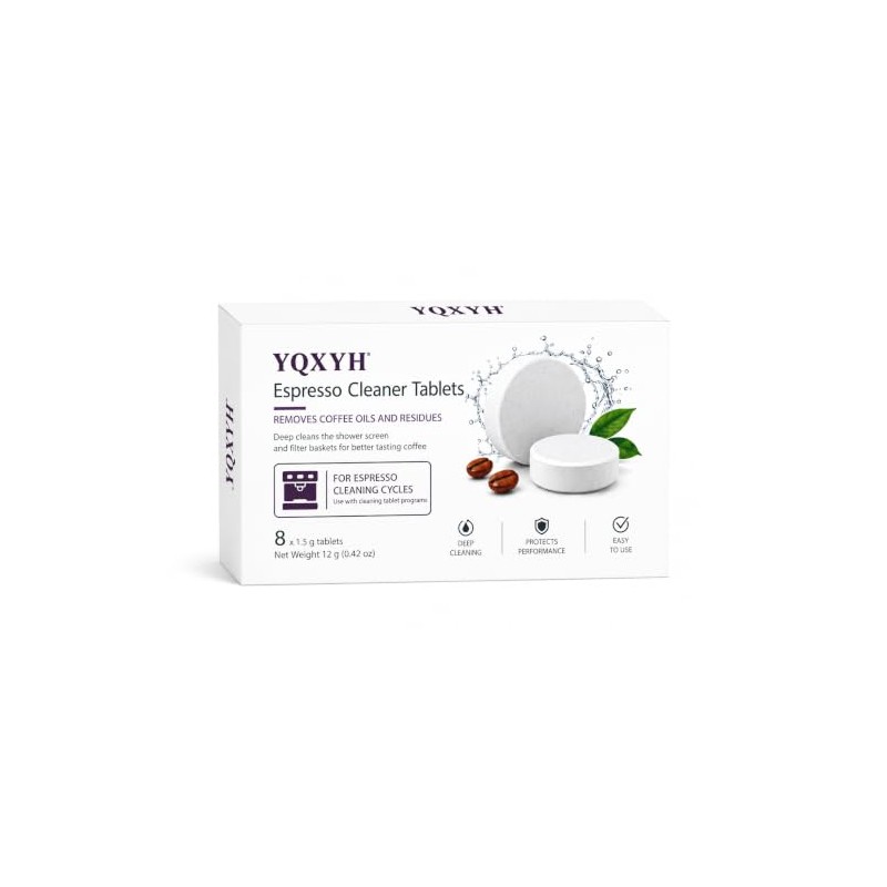 YQXYH Espresso Cleaning Tablets - 8 Tablets for Machine Maintenance