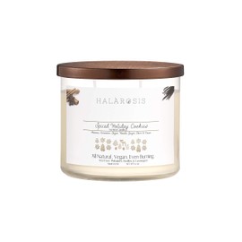 Halarosis Soy Candles - Long Burning Candle - Holiday Candles - Burns Up to 60 Hours - Gift for Birthday, Housewarming & Special Events - Candles for Home Scented (Spiced Holiday Cookies 17 oz)