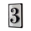 Hand-painted Italian-styled Black and White Ceramic Custom House Address Numbers