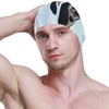 Dallonan Swimming Cap Funny Cow Adult Swim Cap Polyester