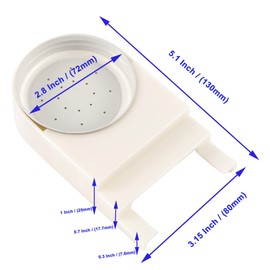 KOHAND 12 Pack Bee Feeders, 5.1 x 3.15 Inch Plastic Entrance Feeders for Beehives, Beekeeping Supplies Jar Feeders with Perforated Lids for Mason Plastic Glass Jars, Sugar Syrup Water Dispenser