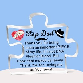 FMCC Step Dad Gifts Birthday Fathers Day Christmas Best Step Dad Bonus Dad Present Piece of My Life Acrylic