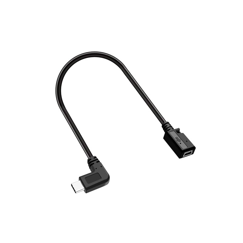 USB Mini Female to USB-C Male Adapter Cable - 0.9ft