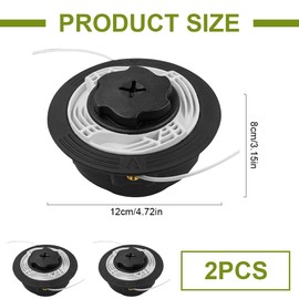 Lotvic Set of 2 mowing head Autocut, C6-2 line head replacement part, mowing head replacement lawn mower accessories, compatible with FS 38, 40, 45, 50, FSE 60, 71, 81, etc. for mowing and cleaning