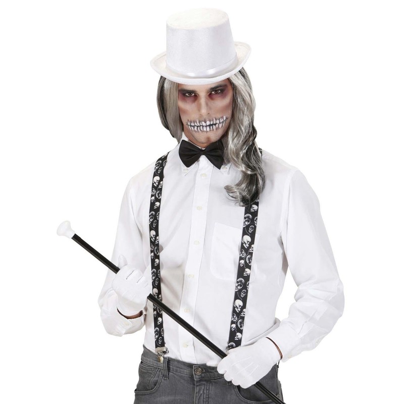 Skull Braces Accessory for Buccaneer Fancy Dress