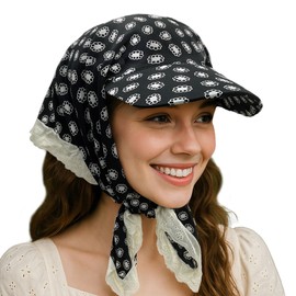 Croogo Baseball Sun Cap with Wide Brim Visor UV Protection Outdoor Neck Shield Flap Cap for Women Beach Travel Fishing Hat,Black-BSAB2552