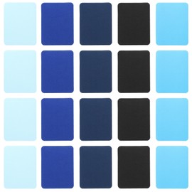 PATIKIL Iron-on Patches 4.9"x3.7", 20 Pack Fabric Repair Patches Iron on Patch Mending for Clothes Pants Bags Hole Repairing Decorating Kit, 4 Color