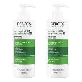 Shampoo Vichy Dercos Anticaspa 390ml X2 Pelo Graso