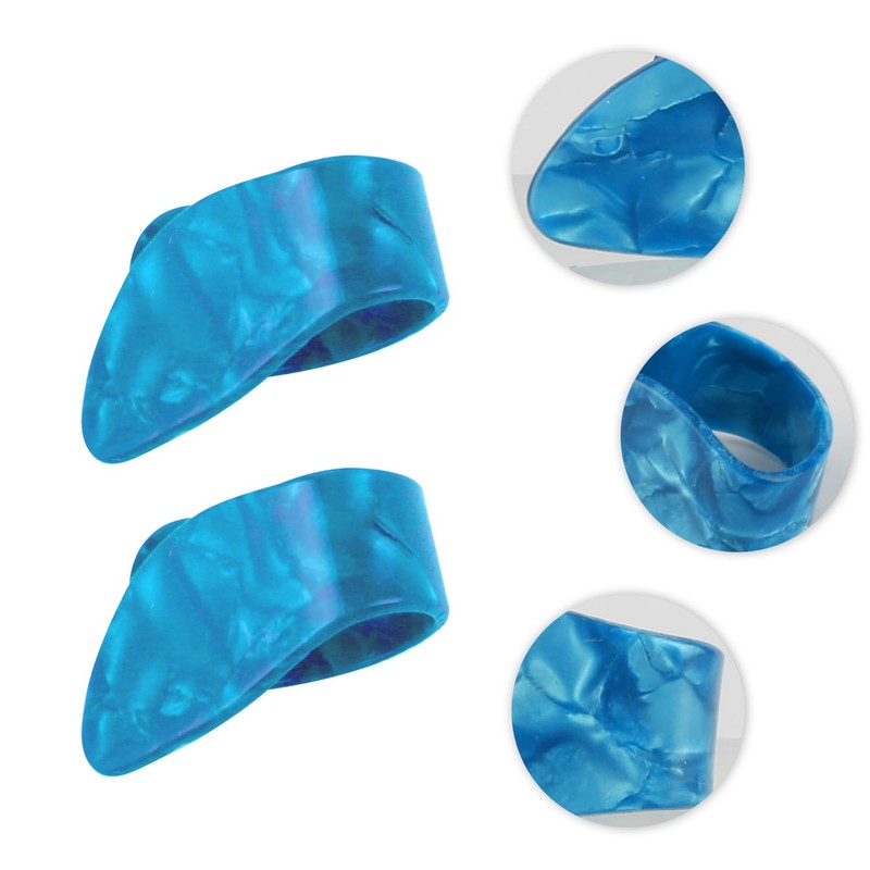 Rumyve 12pcs Medium Flat Thumbpicks,Thumb Pick Set,Medium Finger Picks,Celluloid Guitar