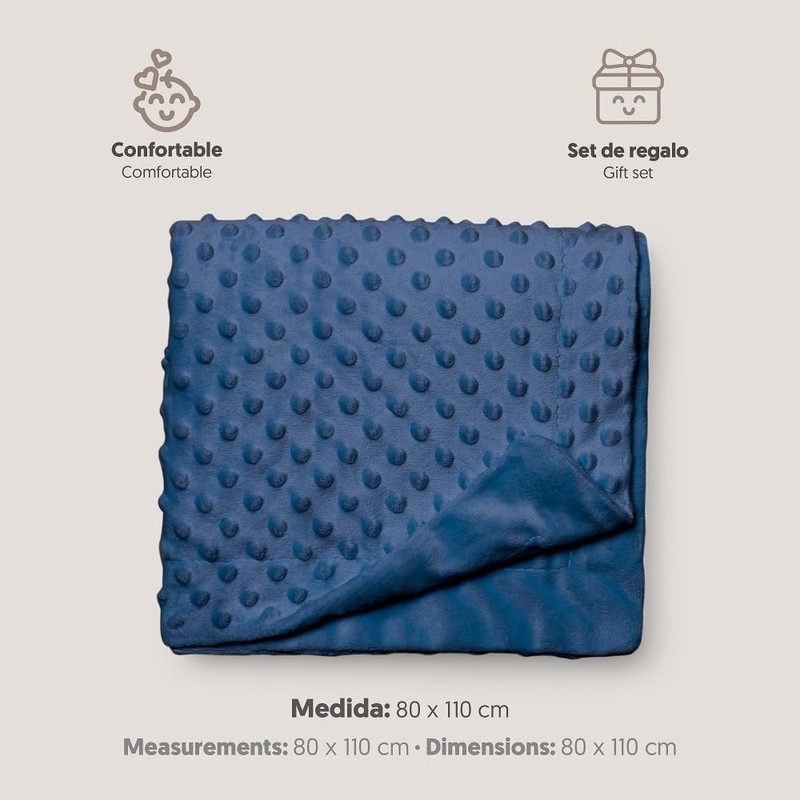 Interbaby 0881-10 Bubble Baby Blanket Dark Blue 700 g