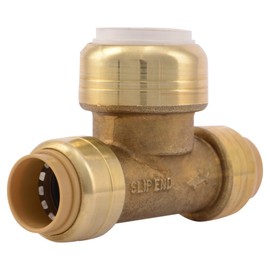 SharkBite PVC Fitting UIP363A ½ inch CTS X ½ inch CTS X ½ inch PVC, PVC Connector to Copper, PEX, CPVC, HDPE or PE-RT for Potable Water